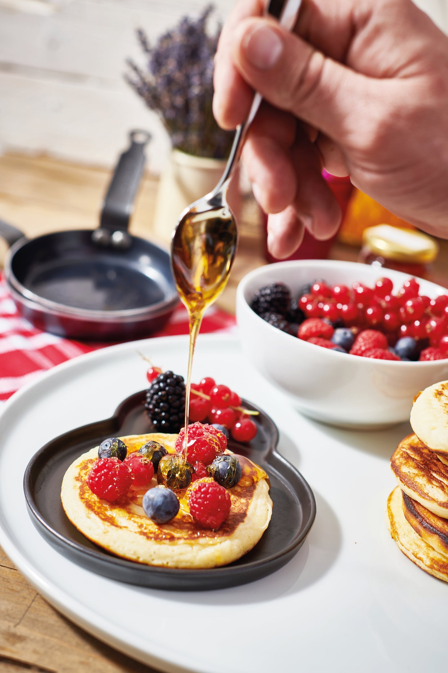 Blue Carbon Steel Egg Pan