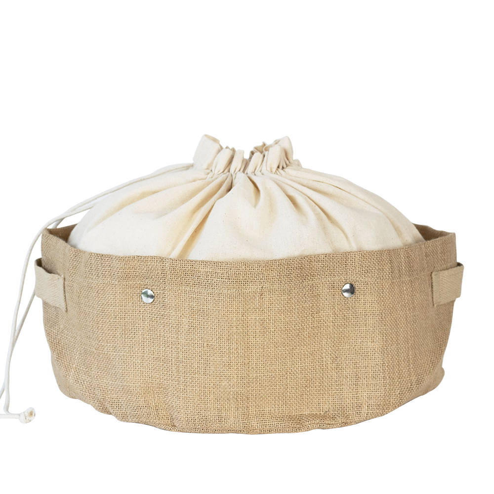 2-in-1 Shopping & Storage Basket - Organic Cotton and Jute