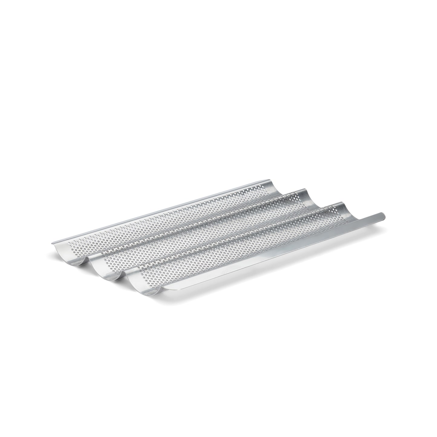 Perforated Stainless Steel Baguette Pan for 3 Baguettes
