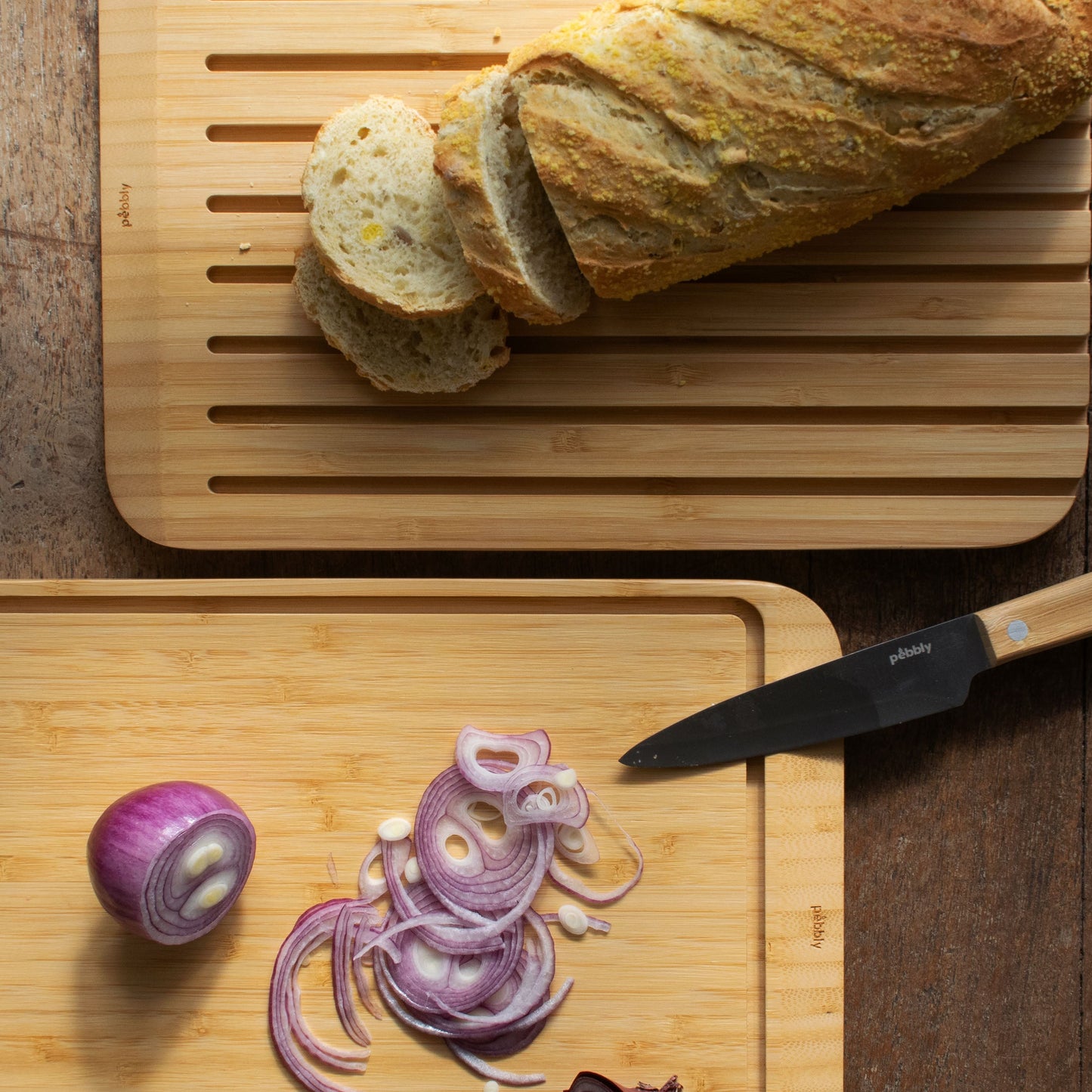 Bamboo 2-in-1 Reversible Cutting & Bread Board